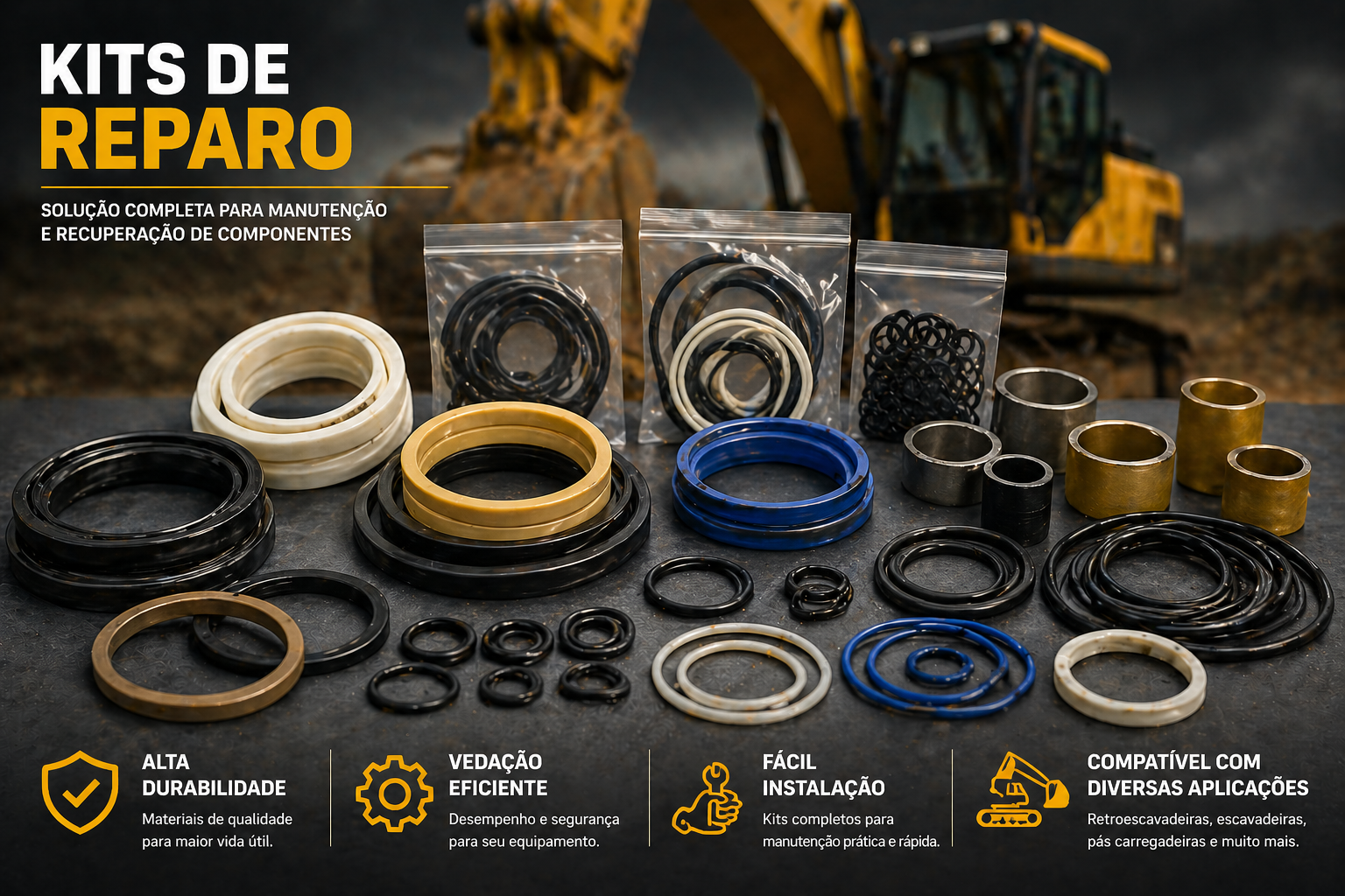 Kits de reparo para manutenção e recuperação de componentes